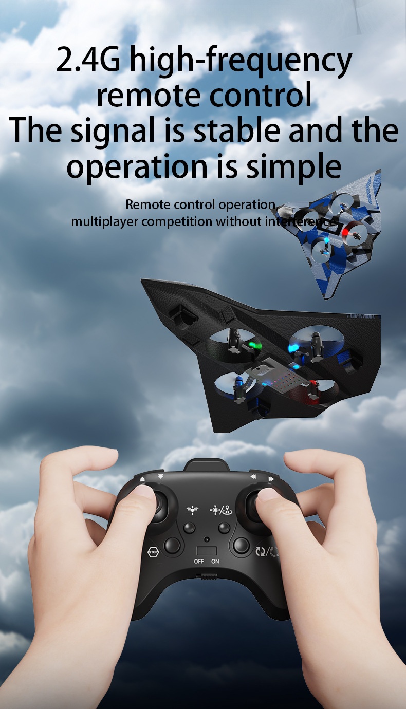 跨境L27四轴无人机2.4G固定翼泡沫飞机儿童户外玩具遥控飞机详情12