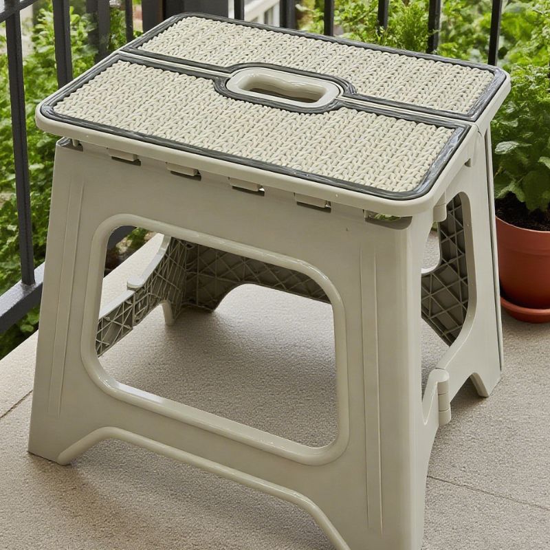 Plastic stools for home use, thickened plastic style, anti-slip, durable, foldable square stools and small stools details Picture