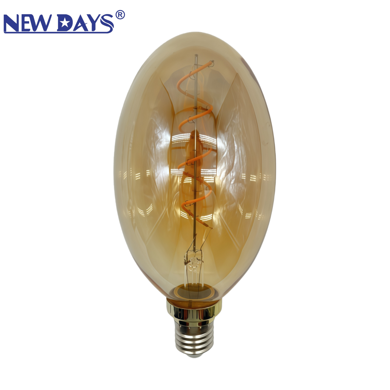 NEWDAYS brand cross-border creative oval bulb, brown filament lamp E27 household screw-type retro American energy-saving high-brightness bulb, ultra-long battery life, limited-time discount bulb Item Picture