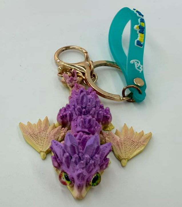 创意3D打印龙金属钥匙扣小挂件小饰品配件动物详情3