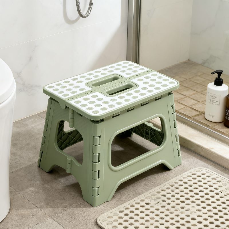 A thickened plastic stool for home use, anti-slip, durable and foldable square stool Specification image