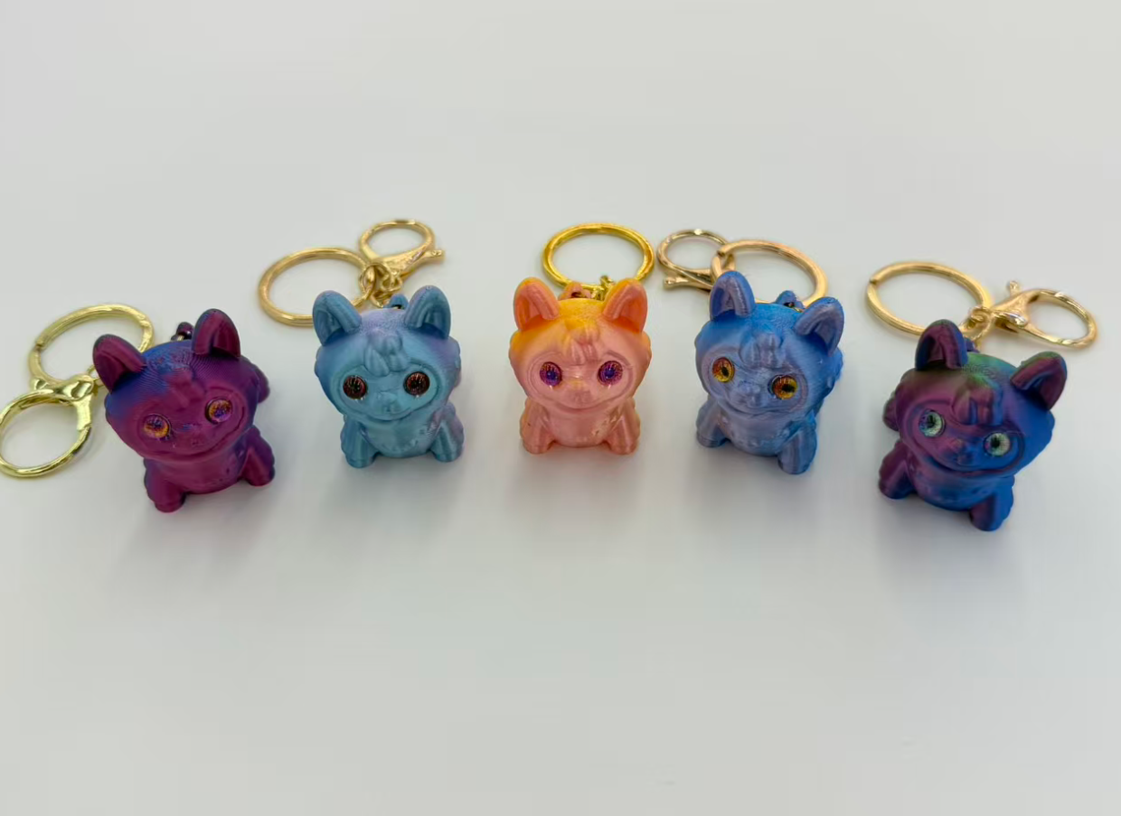 3D printed cute pet animal series 3D printed keychains
