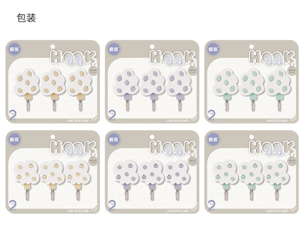 965果树振信挂钩强力粘胶贴墙壁挂钩免打孔无痕粘钩厨房浴室门后细节图