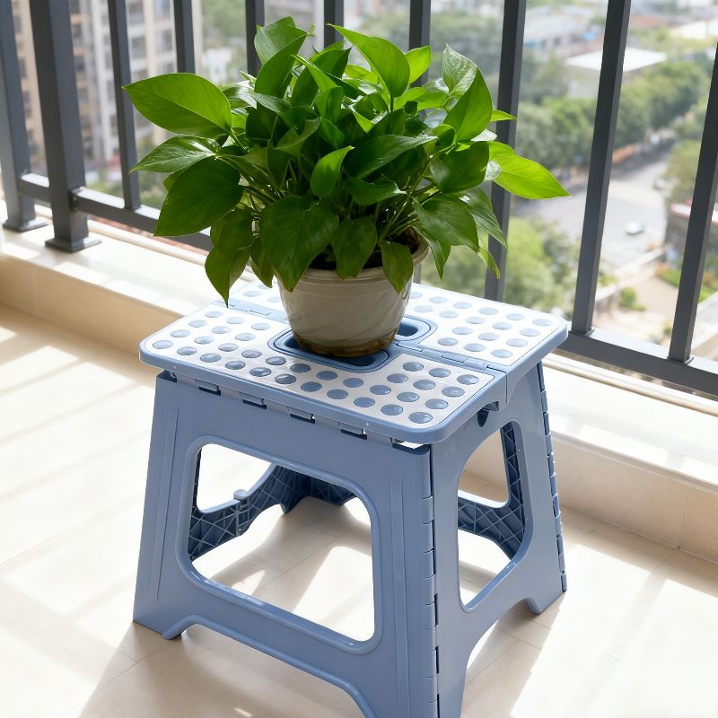 Plastic stools, household plastic chairs, thickened light luxury style, anti-slip, durable, foldable square stools, small stools Specification image