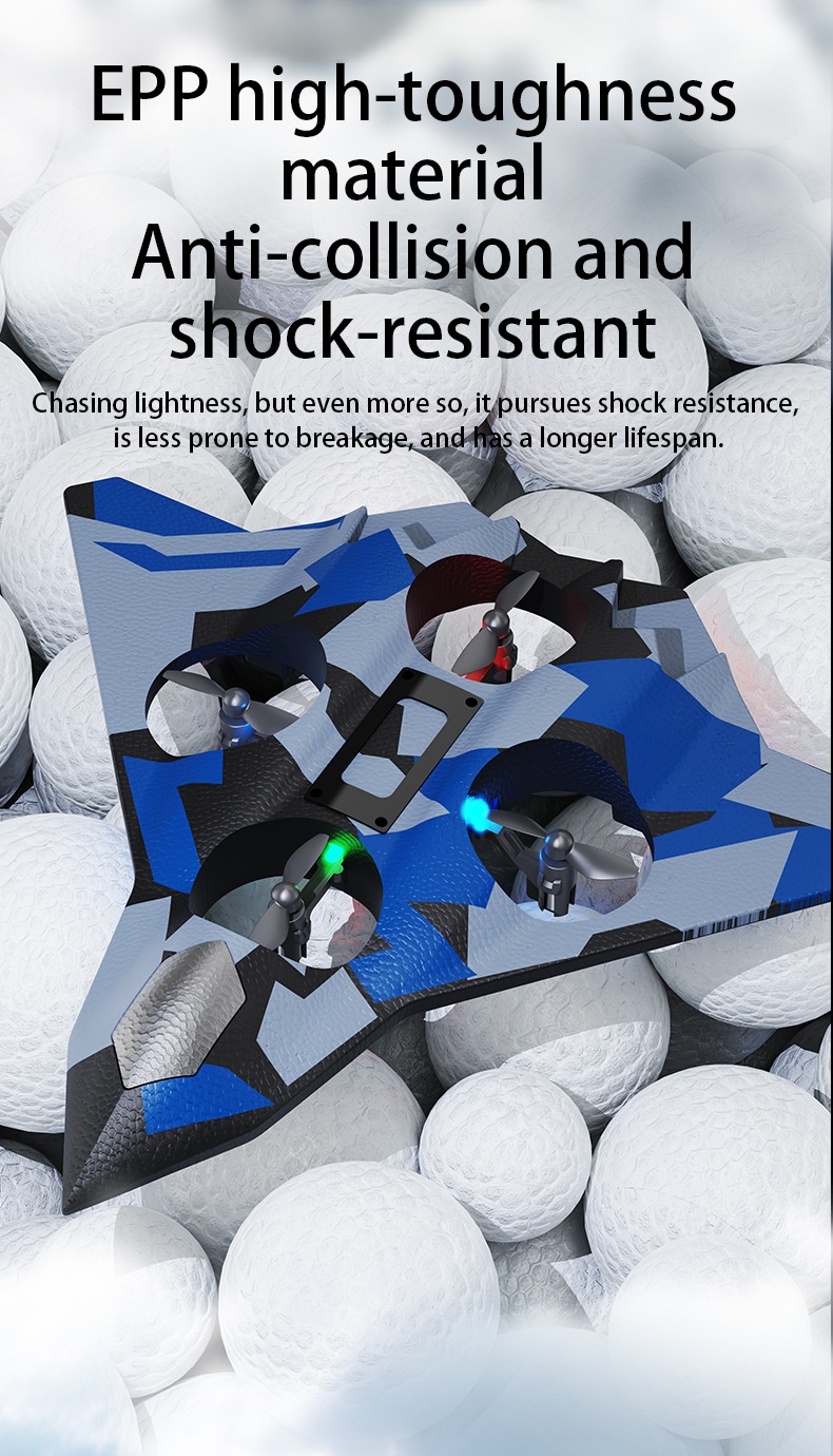 跨境L27四轴无人机2.4G固定翼泡沫飞机儿童户外玩具遥控飞机详情11