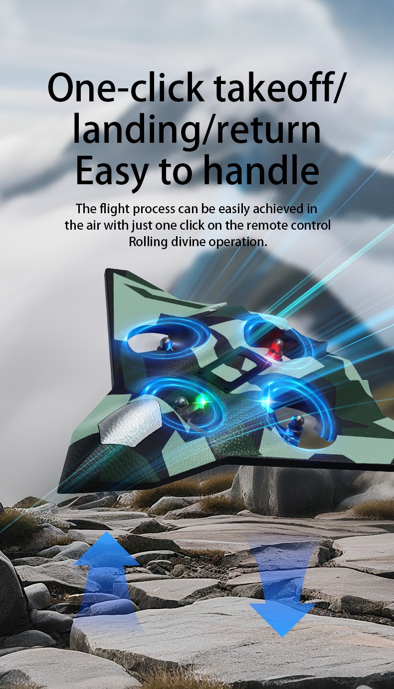 跨境L27四轴无人机2.4G固定翼泡沫飞机儿童户外玩具遥控飞机详情9