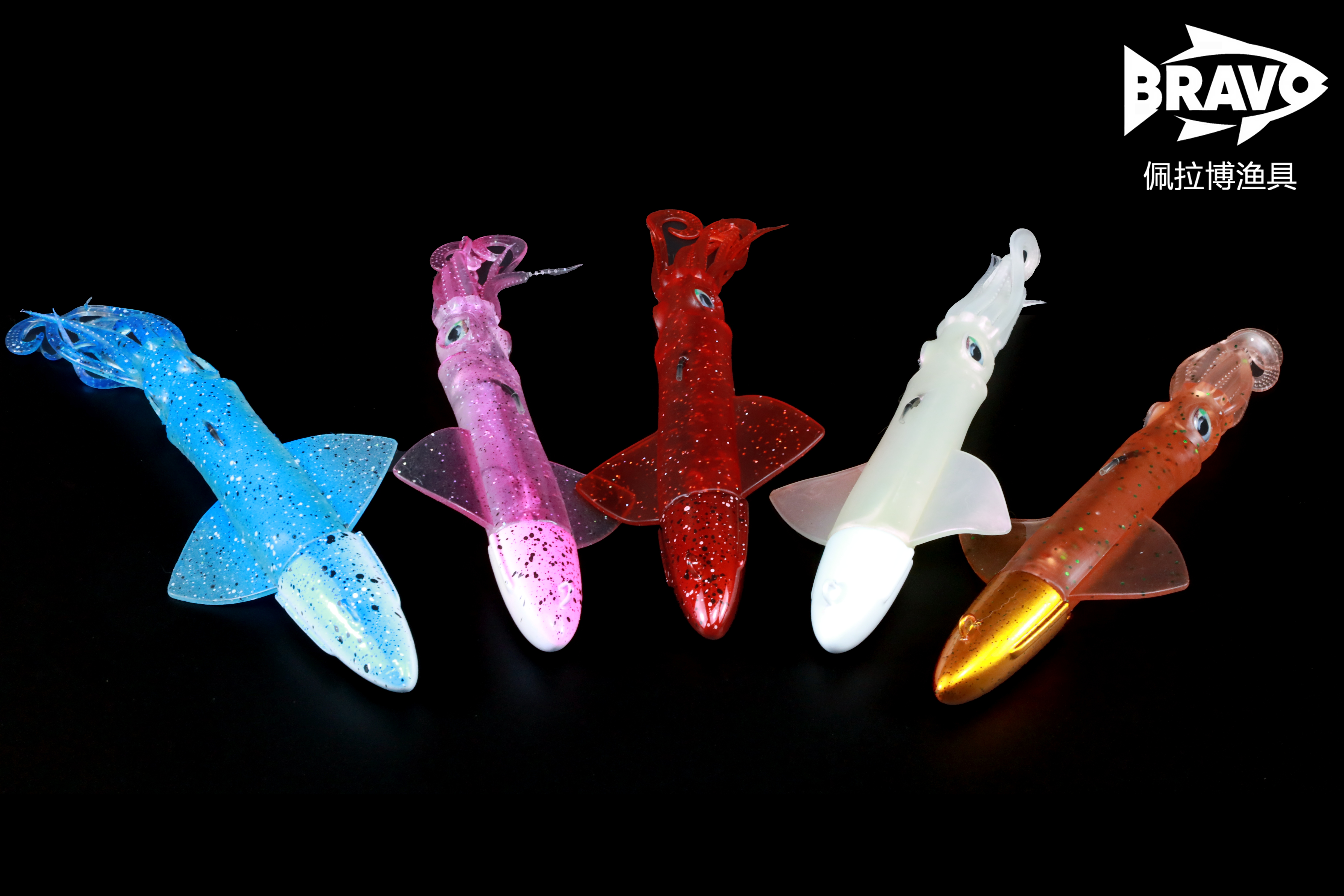 BRAVO squid bait for sea fishing is available in multiple colors and can be customized pic 2