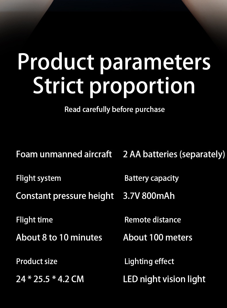 跨境L27四轴无人机2.4G固定翼泡沫飞机儿童户外玩具遥控飞机详情13