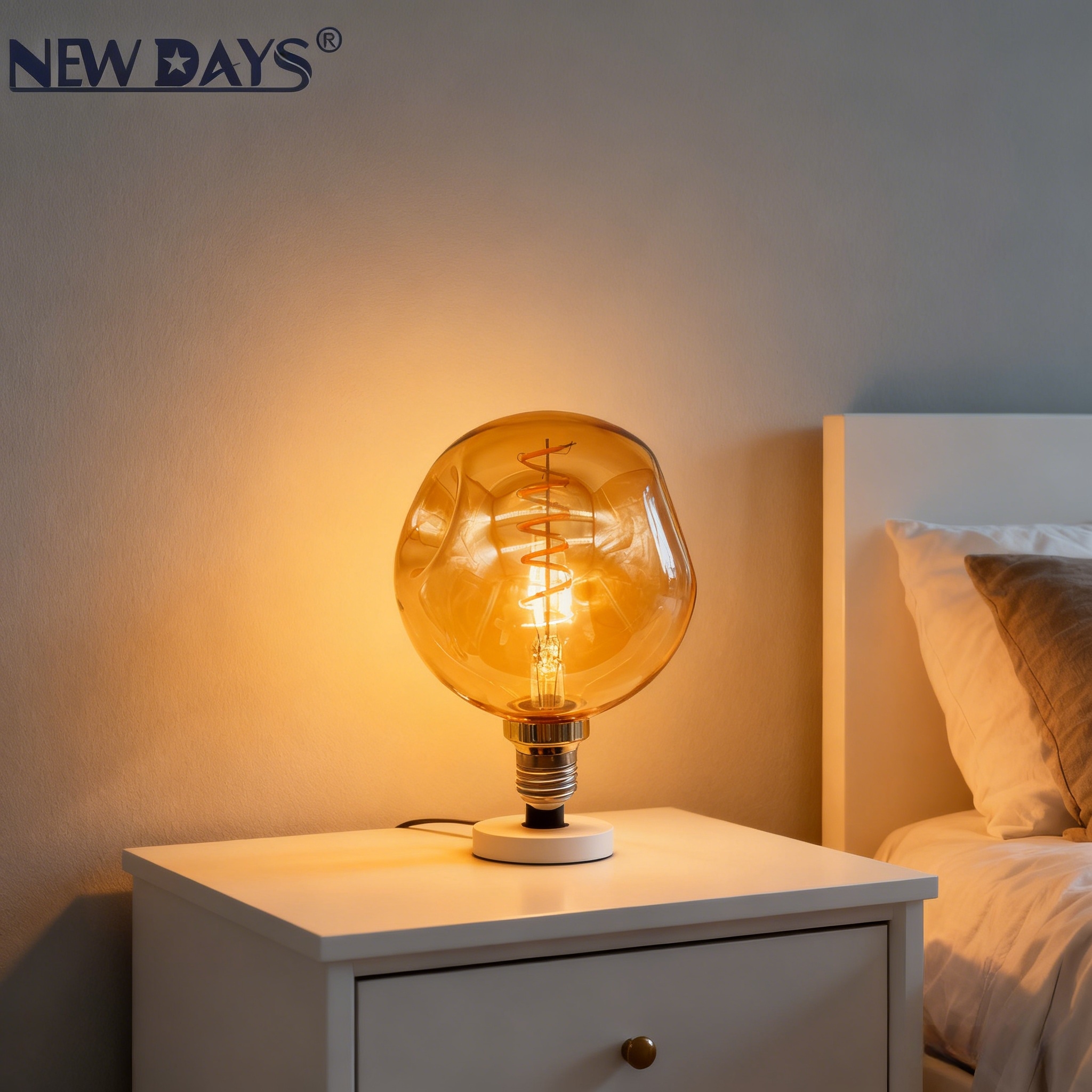 NEWDAYS marca crossover creativo bombilla de color de té lámpara de filamento E27 hogar solenoide retro americano ahorro de energía resaltado bombilla super larga duración en stock venta caliente