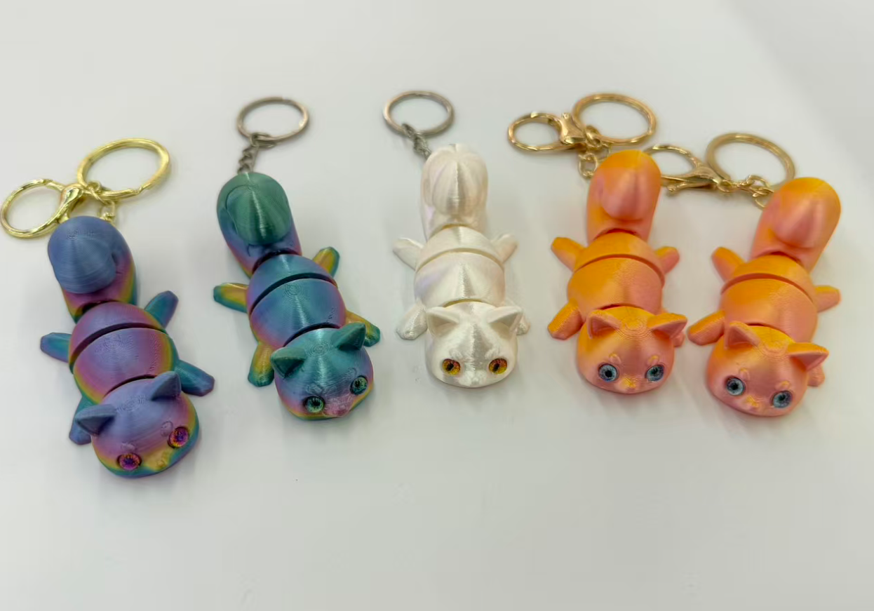 3D打印猫咪可爱动物系列钥匙扣包包挂件