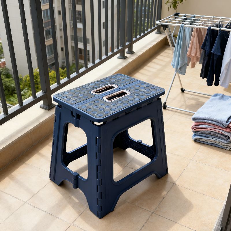 Plastic stool, household plastic chair, thickened, light luxury style, anti-slip, durable, foldable square stool Specification image