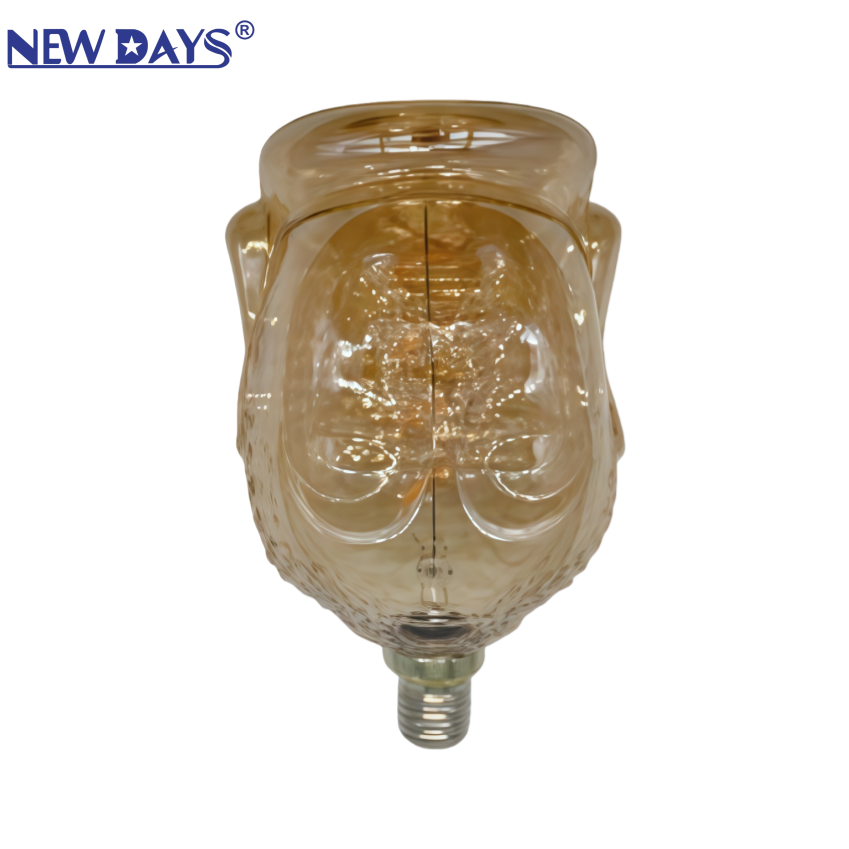 NEWDAYS marca crossover creativo nueva forma bombilla tawny filament lamp E27 hogar tornillo retro americano bombilla ahorro de energía ahorro de energía resaltado extra larga duración oferta limitada bombilla Item Picture