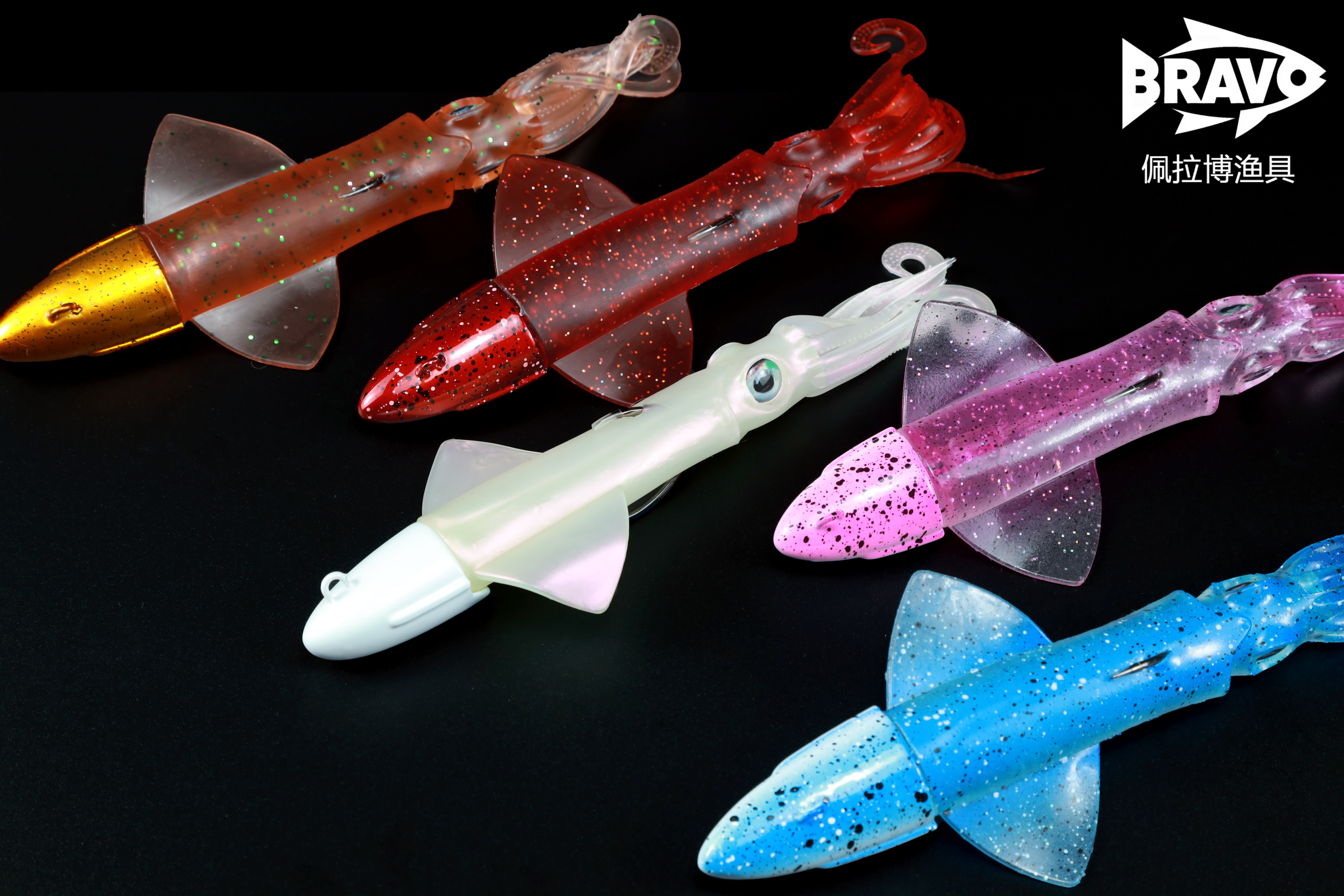 BRAVO squid bait for sea fishing is available in multiple colors and can be customized pic 3