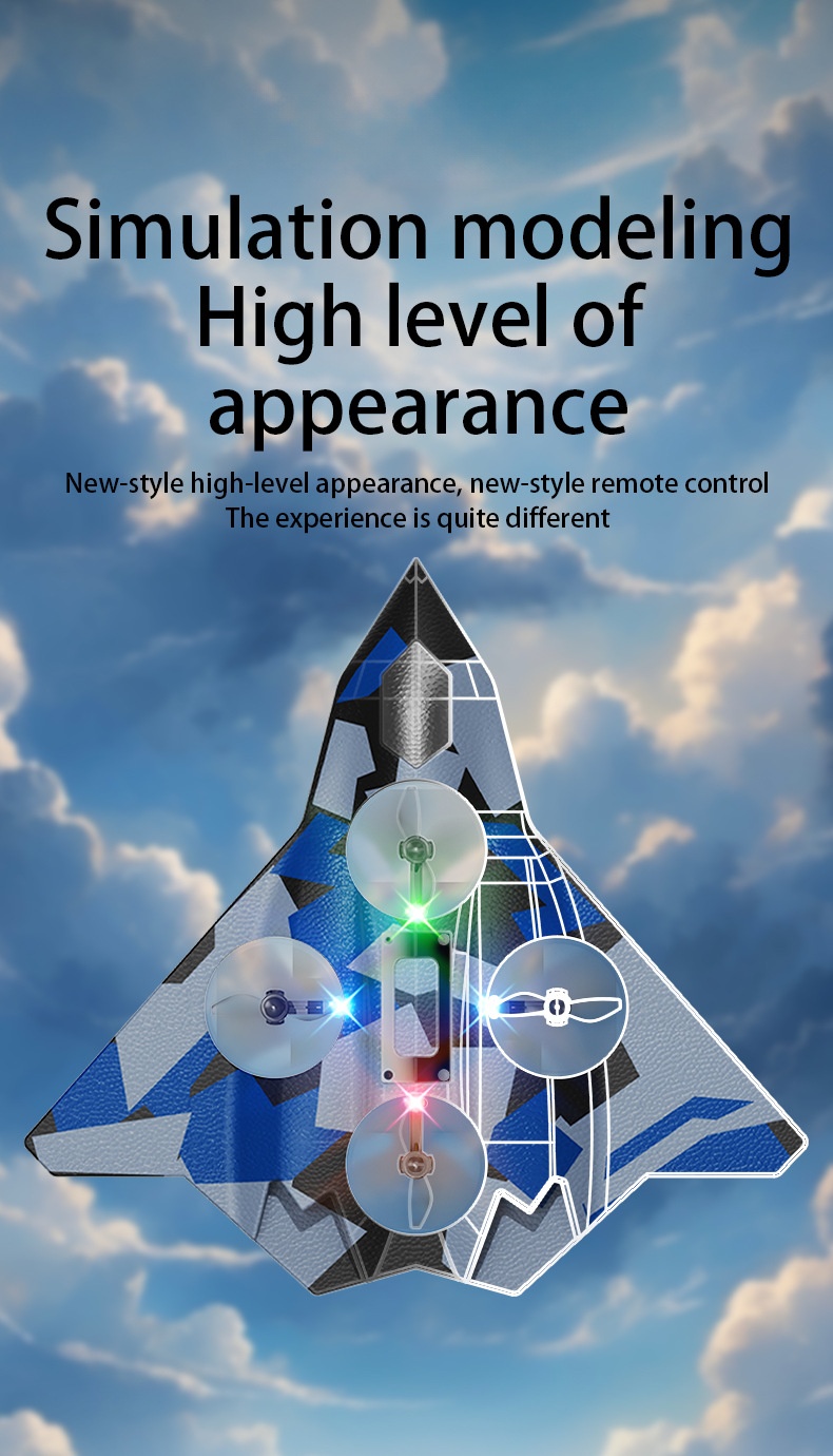 跨境L27四轴无人机2.4G固定翼泡沫飞机儿童户外玩具遥控飞机详情3