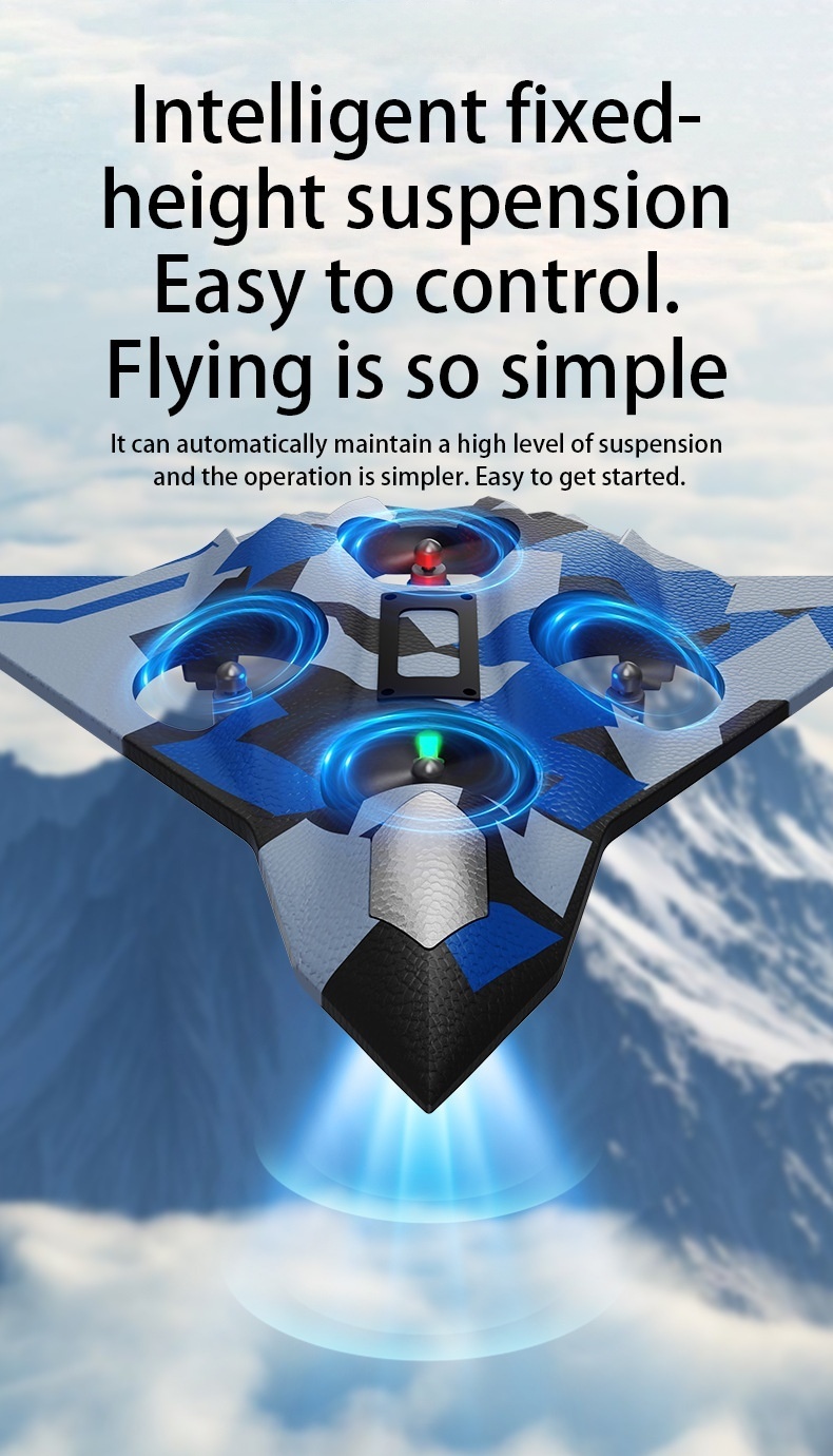 跨境L27四轴无人机2.4G固定翼泡沫飞机儿童户外玩具遥控飞机详情6