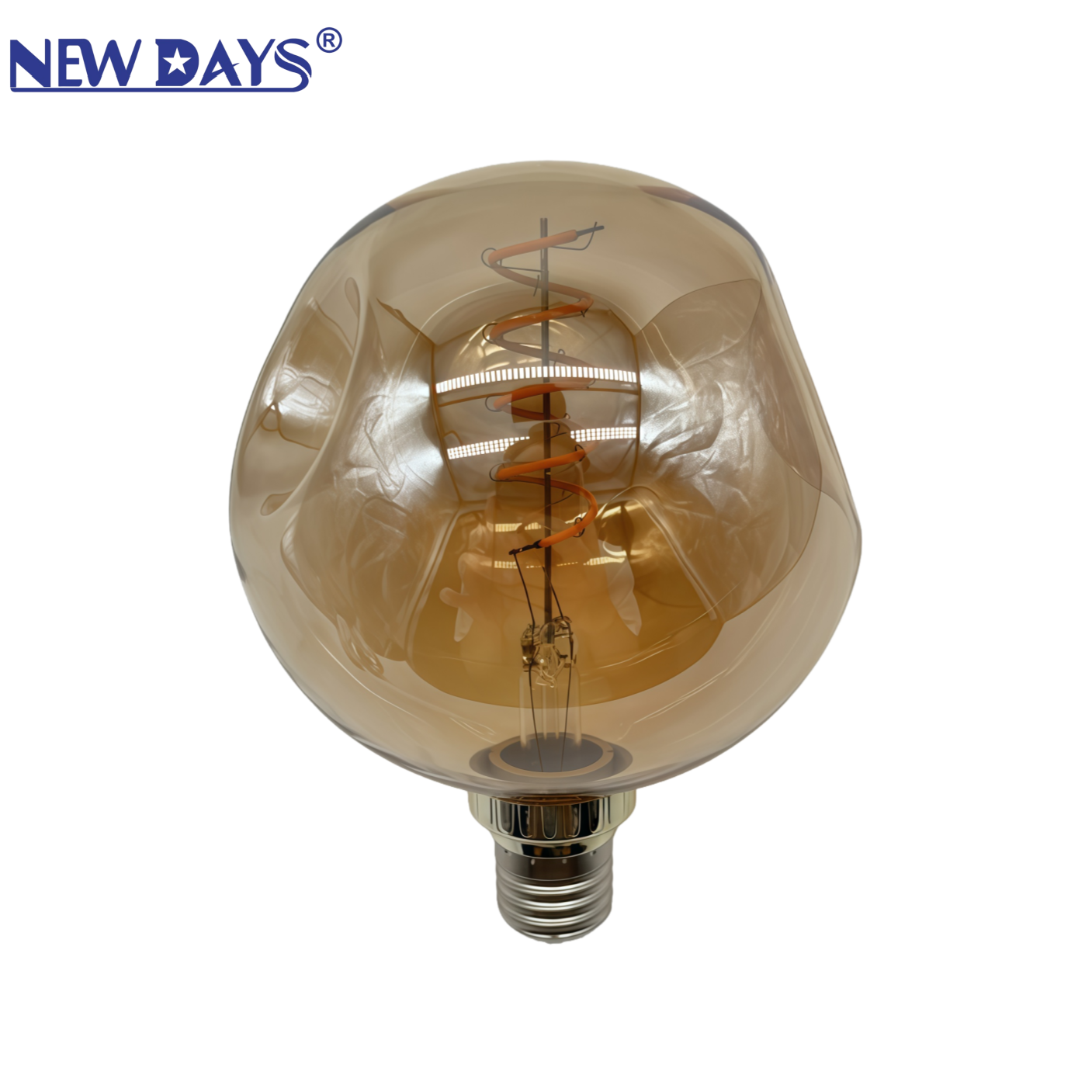 NEWDAYS brand cross-border creative light bulb, brown filament lamp E27, household screw-type retro American energy-saving high-brightness bulb, ultra-long battery life, hot sale in stock Item Picture