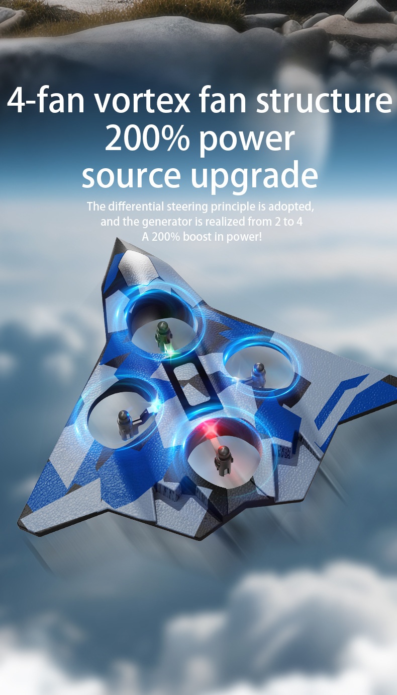 跨境L27四轴无人机2.4G固定翼泡沫飞机儿童户外玩具遥控飞机详情10