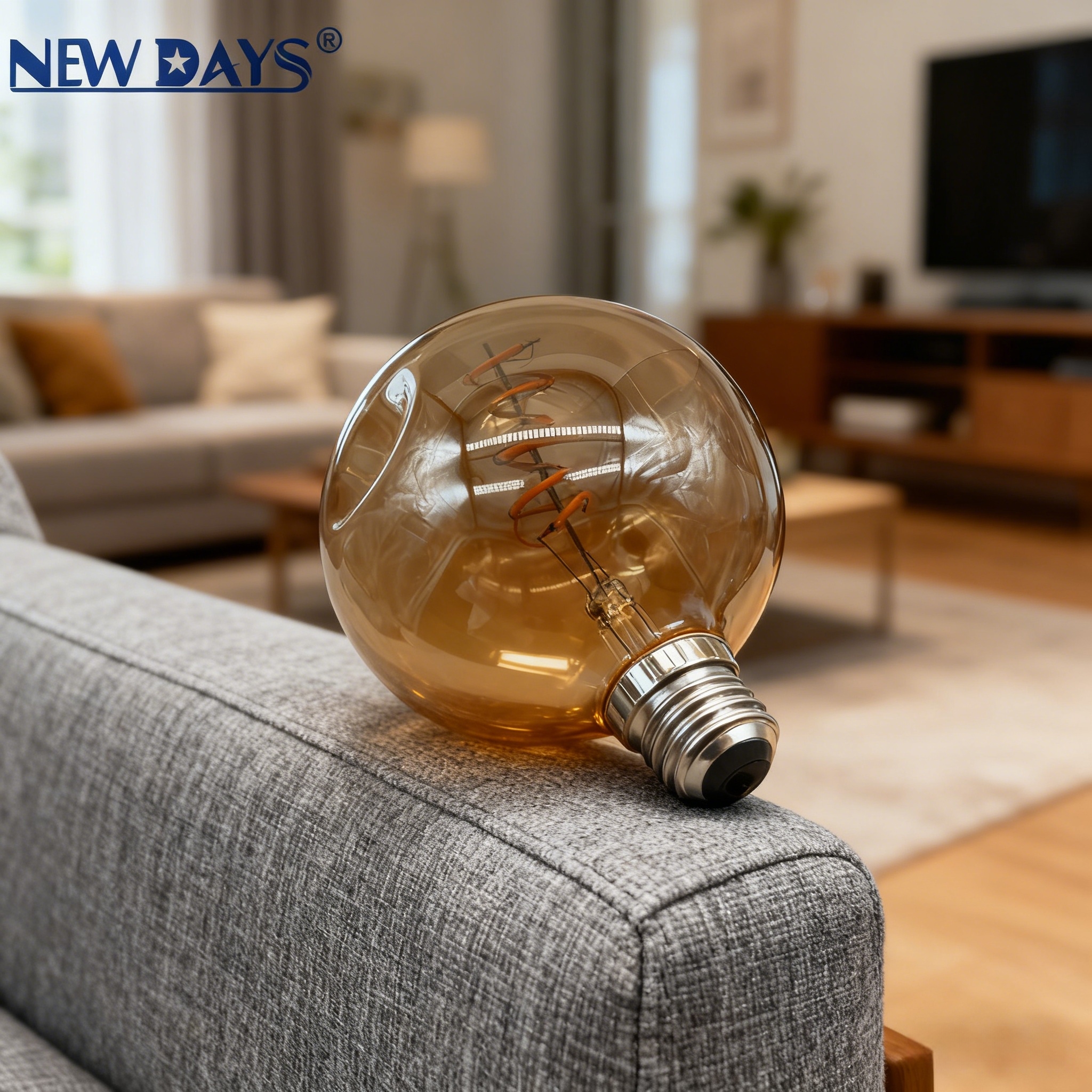 NEWDAYS brand cross-border creative light bulb, brown filament lamp E27, household screw-type retro American energy-saving high-brightness bulb, ultra-long battery life, hot sale in stock Application Scenario
