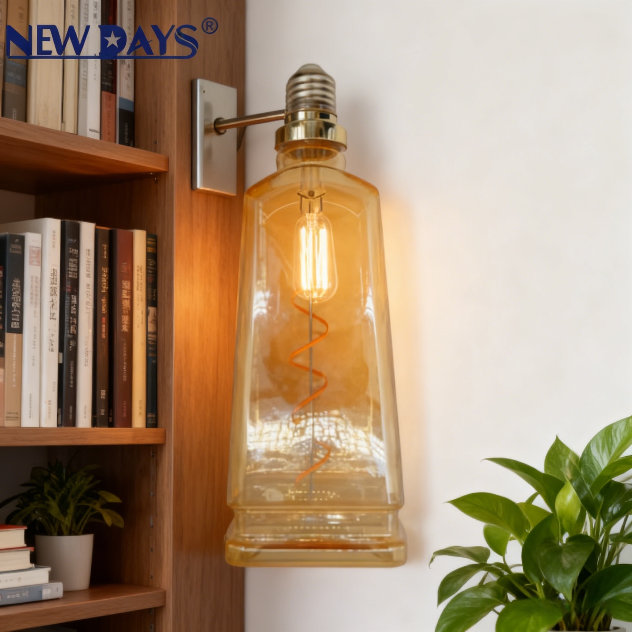 NEWDAYS品牌跨境新款郎酒瓶形状灯泡茶色灯丝灯E27家用螺口复古美式节能灯泡 节能高亮 超长续航 限时优惠灯泡