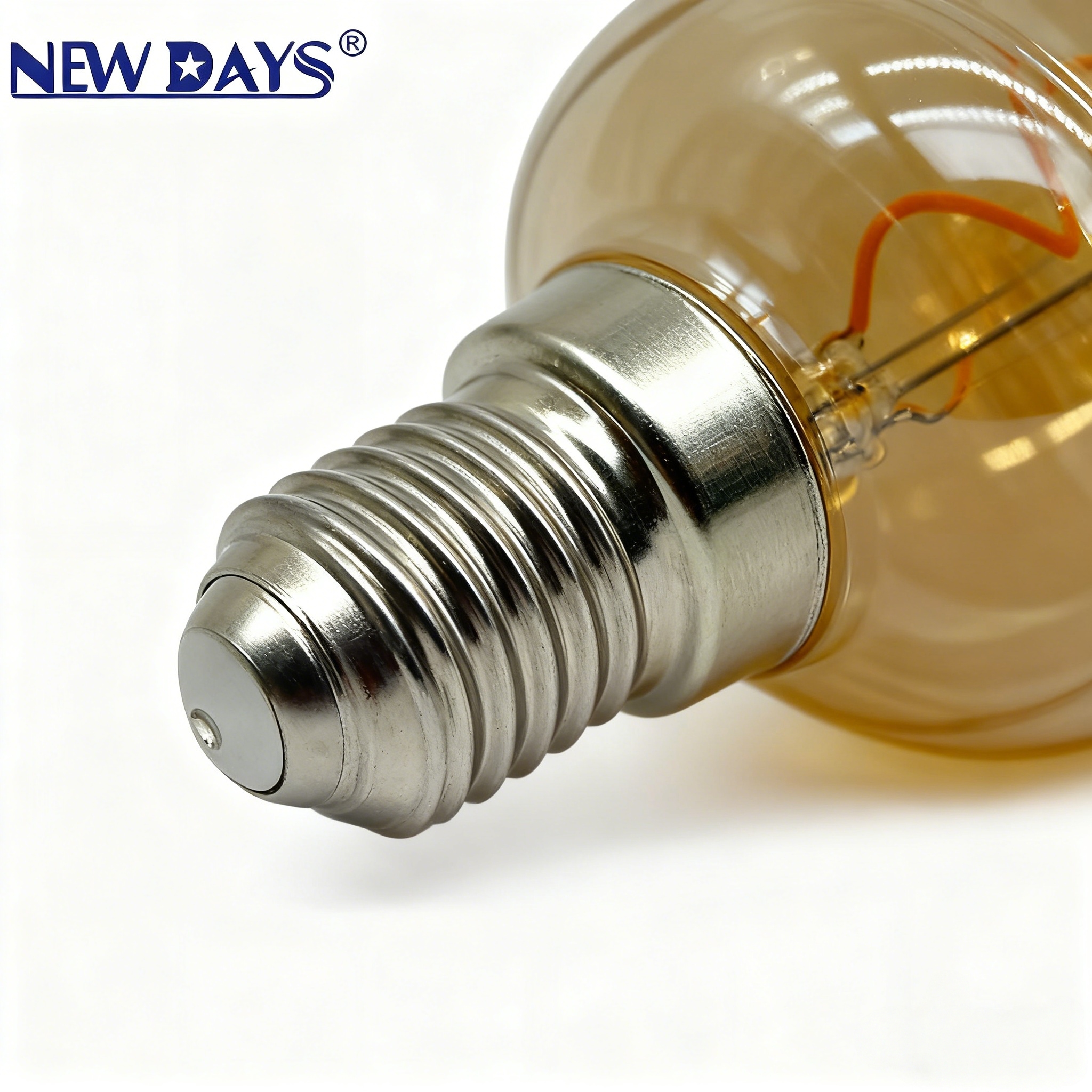 NEWDAYS marca crossover creativo nueva forma bombilla tawny filament lamp E27 hogar tornillo retro americano bombilla ahorro de energía ahorro de energía resaltado extra larga duración oferta limitada bombilla details Picture