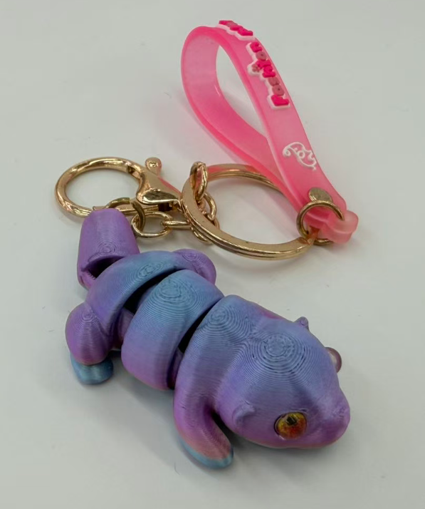 3D printed keychains, small animal keychains, pendants, mini movable and flexible joint hangers, 3D printed accessories pic 5