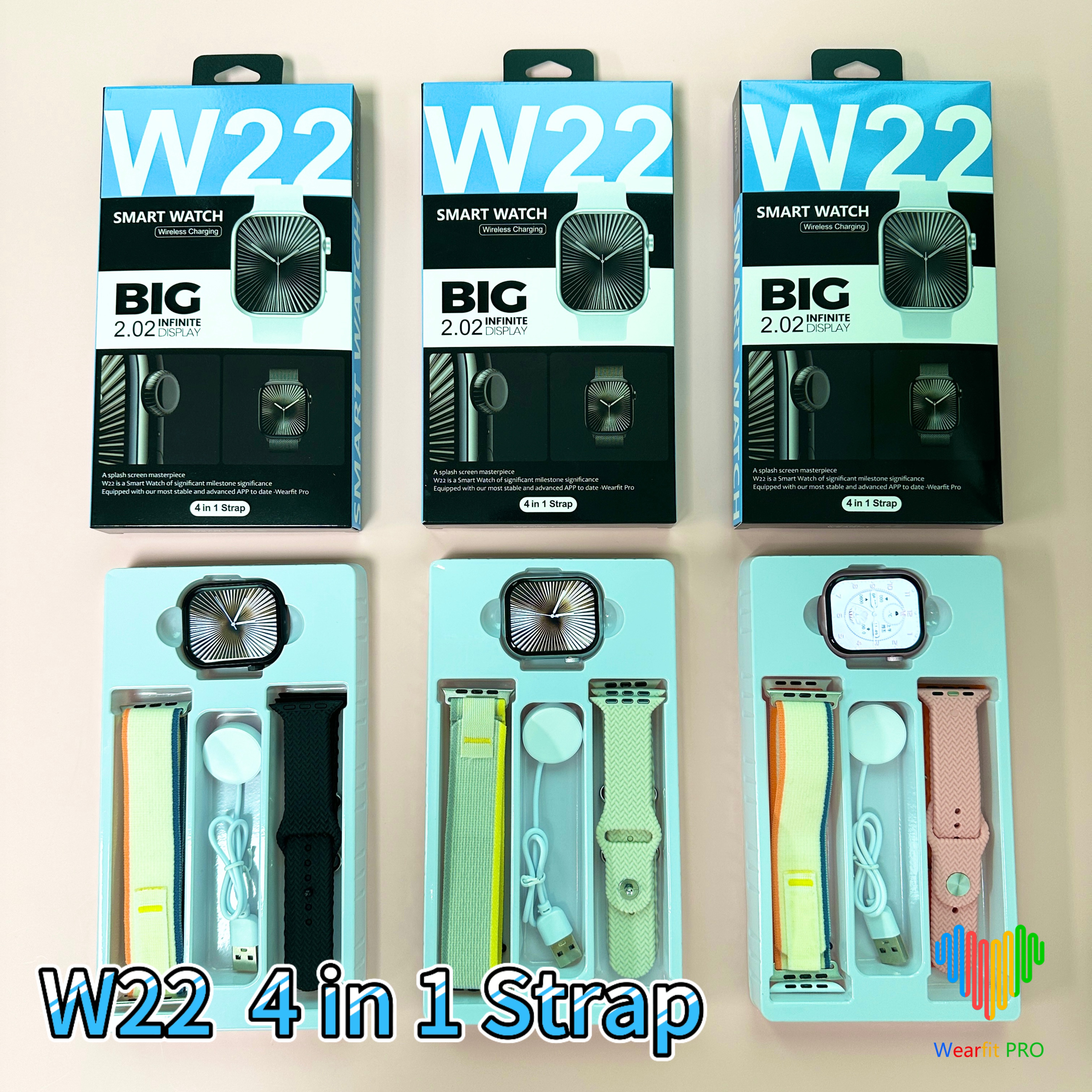 跨境W22蓝牙通话手表跨境爆款心率运动智能手表详情1