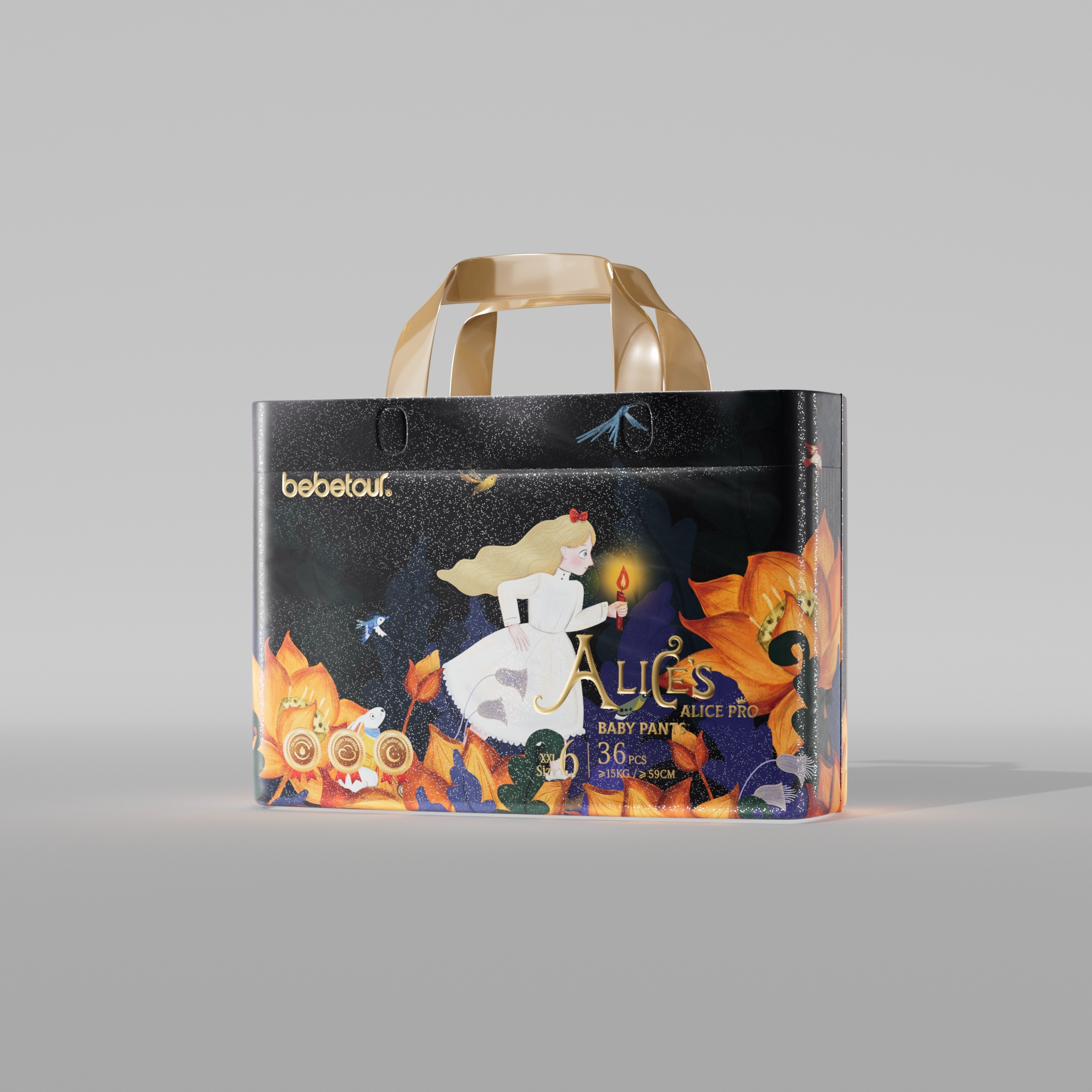 bebetour Alice Pull Pants Baby Special Ultra-thin Breathable Diapers for Infants at night Specification image