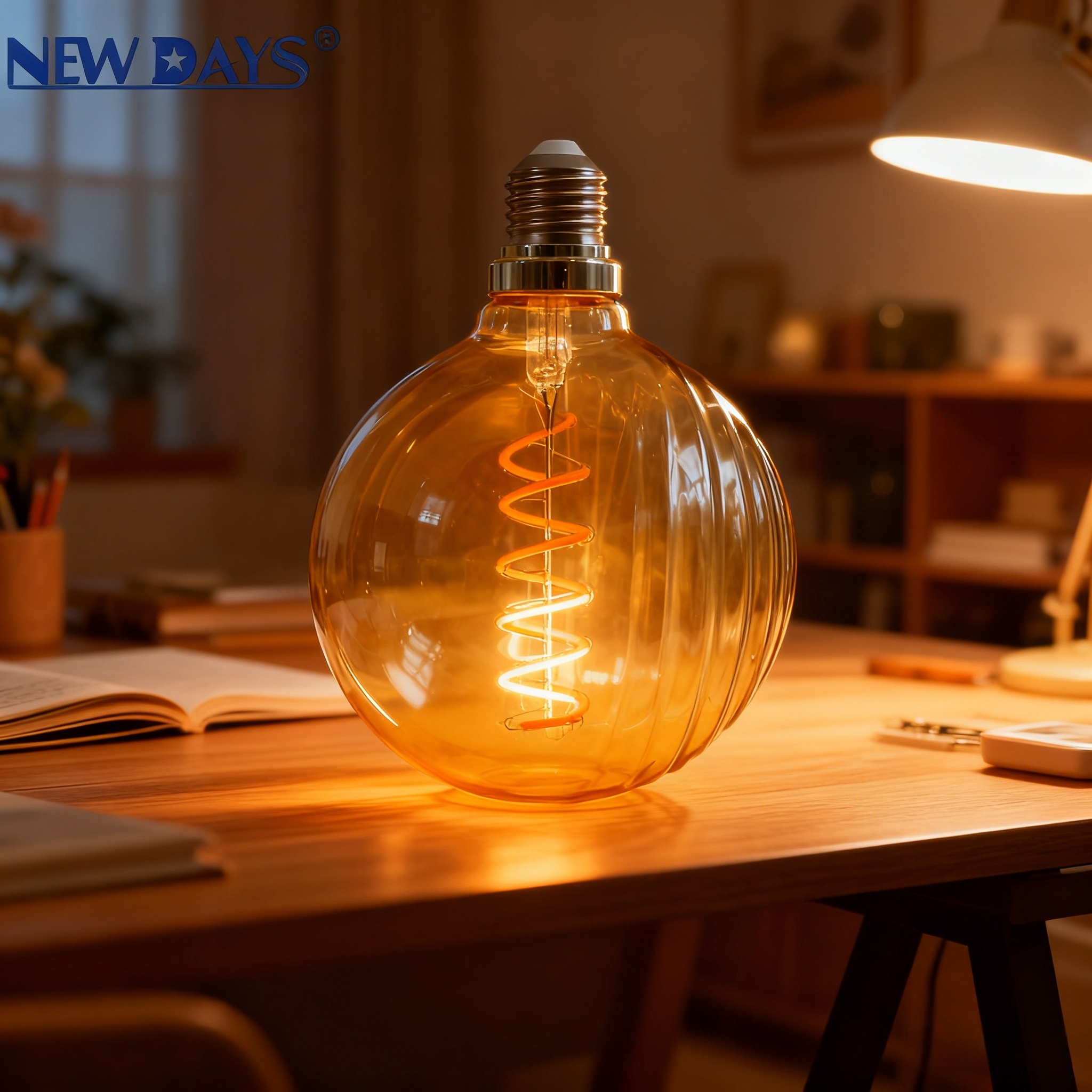 The new cross-border filament lamp E27 from NEWDAYS brand, featuring a retro American-style energy-saving high-brightness bulb with a screw socket and an ultra-long battery life, is now in stock and on sale Specification image