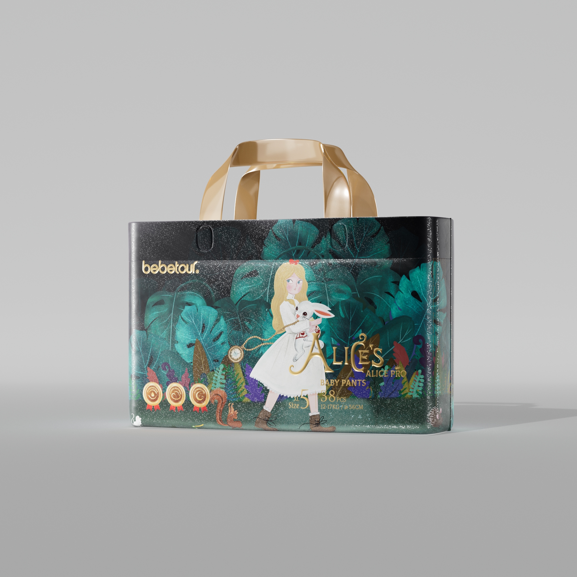 bebetour Alice Pull Pants Baby Special Ultra-thin Breathable Diapers for Infants at night details Picture