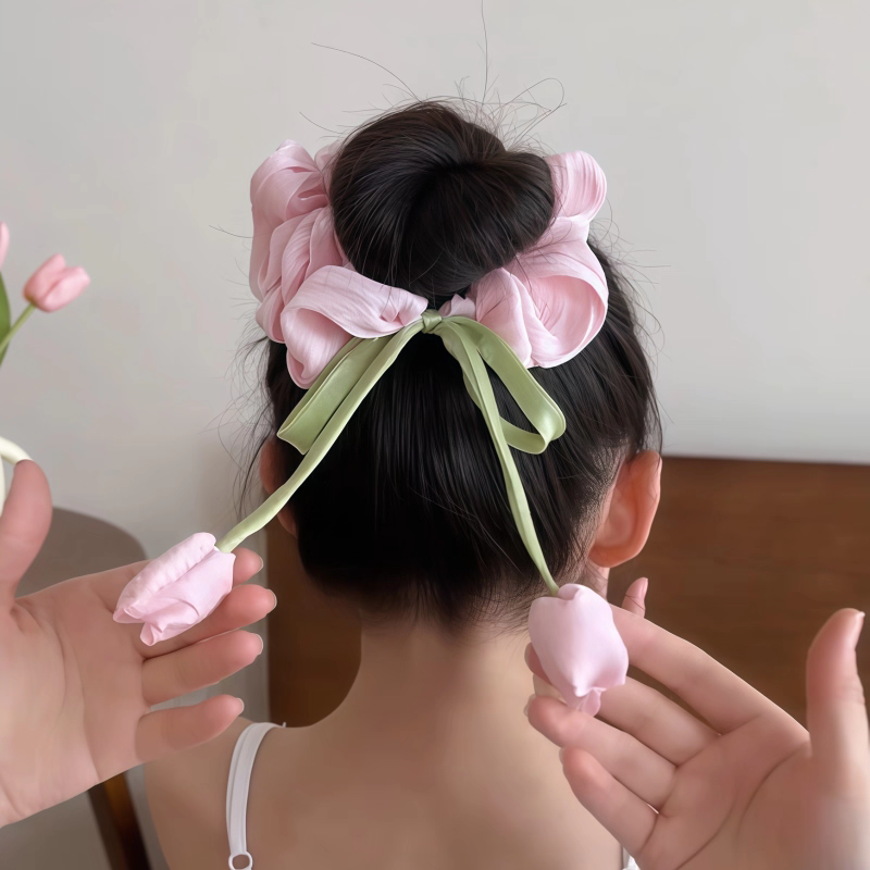 美美饰品A0981郁金香大肠圈儿童头饰发夹儿童夏季可爱