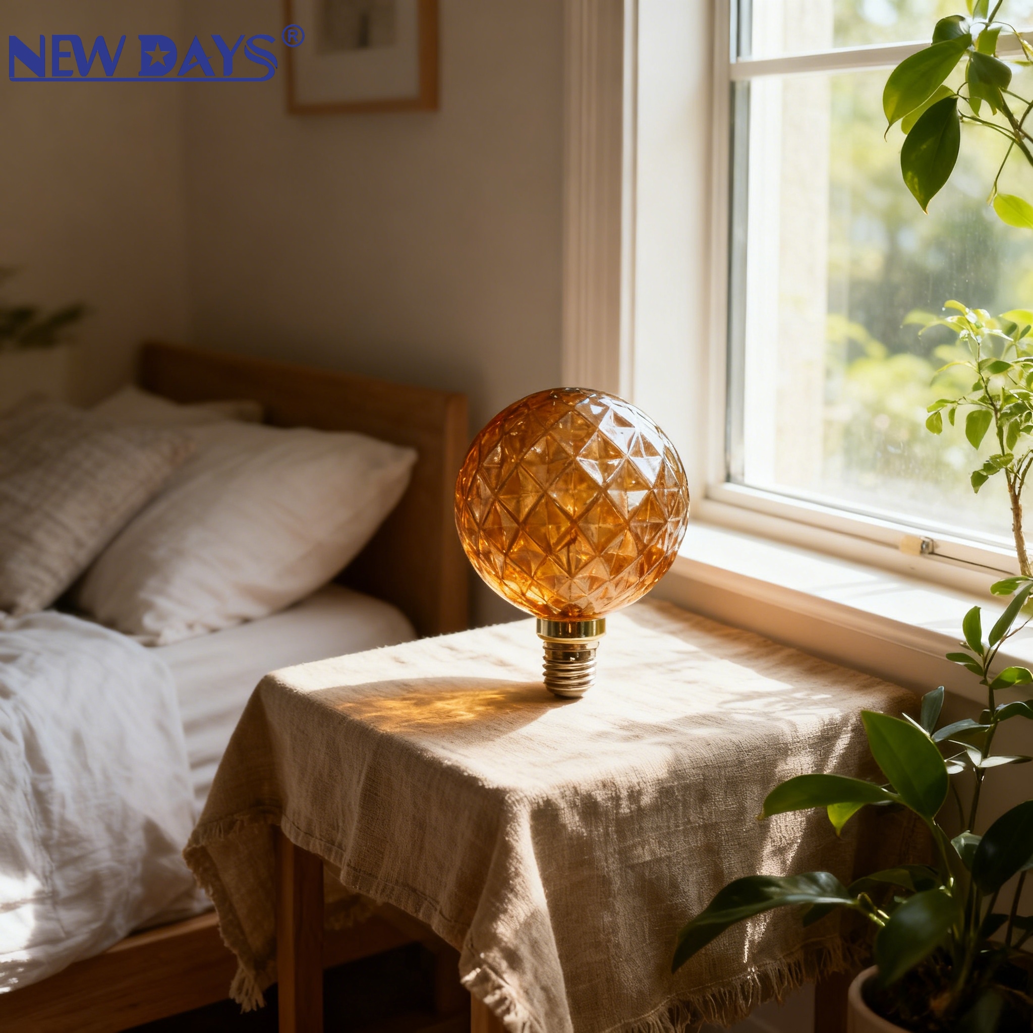 NEWDAYS brand's cross-border new ball grid style silk lamp E27 household screw-type retro American energy-saving high-brightness bulb with ultra-long battery life is on sale in stock details Picture