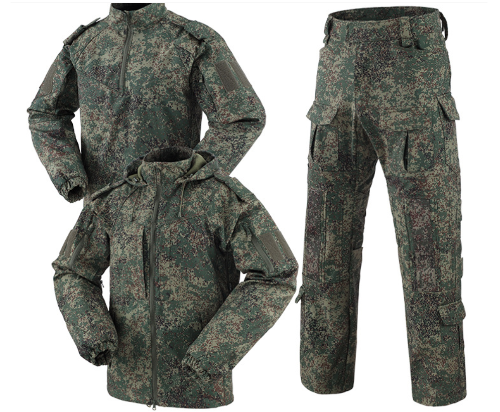 Men's three-piece down jacket sportswear set, windproof, waterproof and warm hiking jacket, overcome three-in-one camouflage
