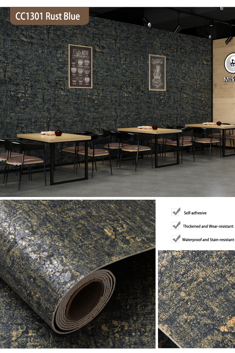 新型现代PVC WPC防水自粘墙板日式榻榻米粗麻纹理织物壁纸木纹贴纸墙纸壁纸广告详情4