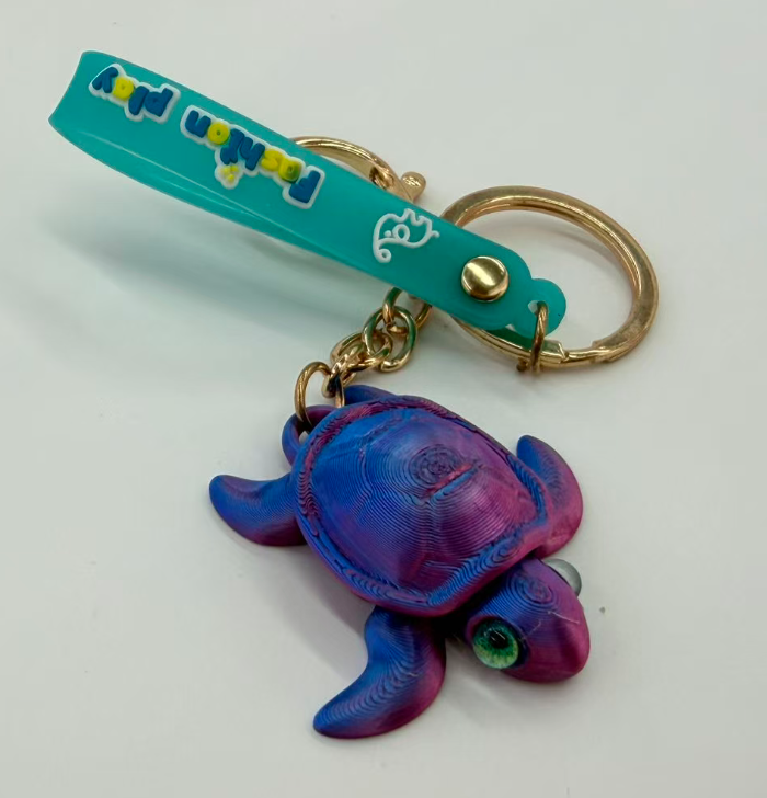 3D打印仿真动物钥匙扣小乌龟创意背包挂件详情3