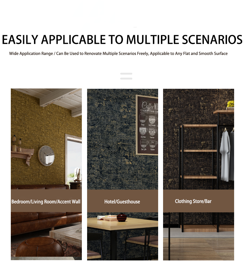 新型现代PVC WPC防水自粘墙板日式榻榻米粗麻纹理织物壁纸木纹贴纸墙纸壁纸广告详情1