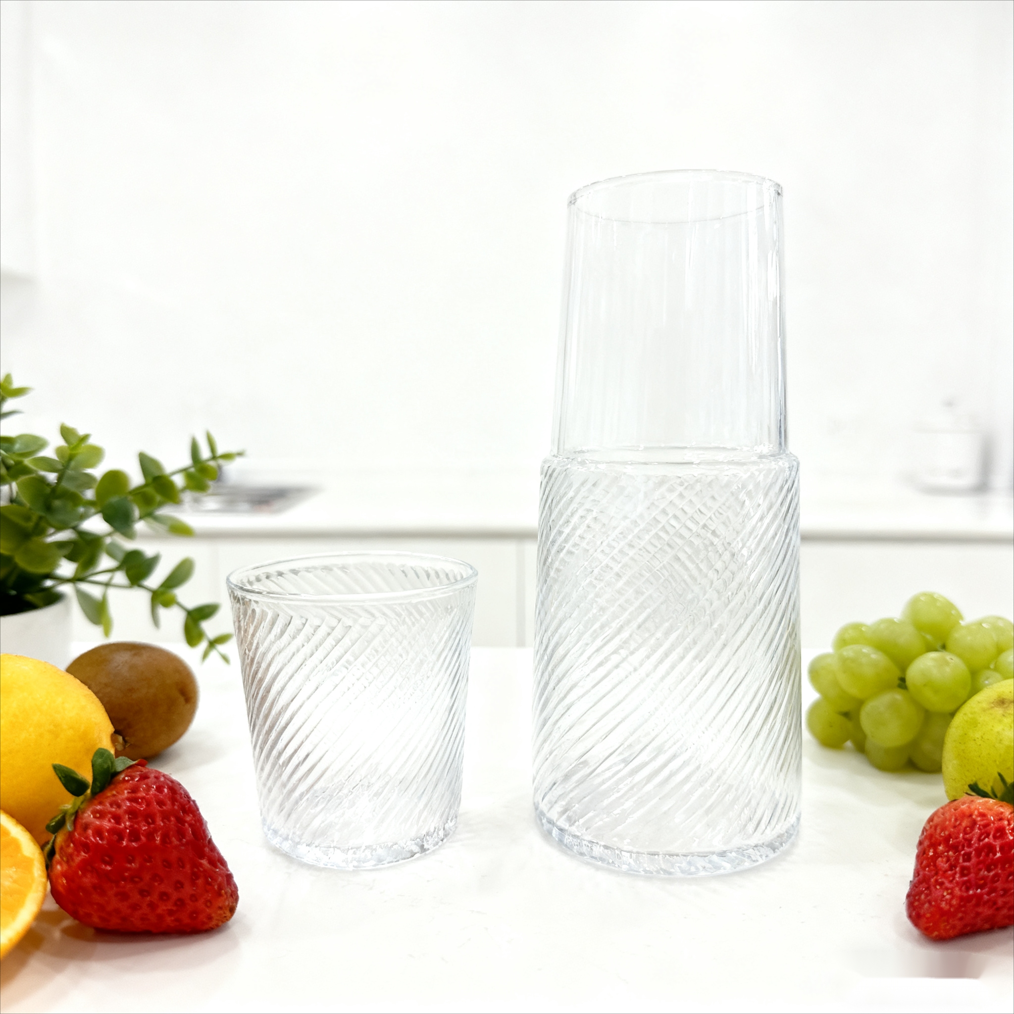 玻璃杯/竹节杯/玻璃杯杯子/玻璃小熊杯/玻璃杯子产品图