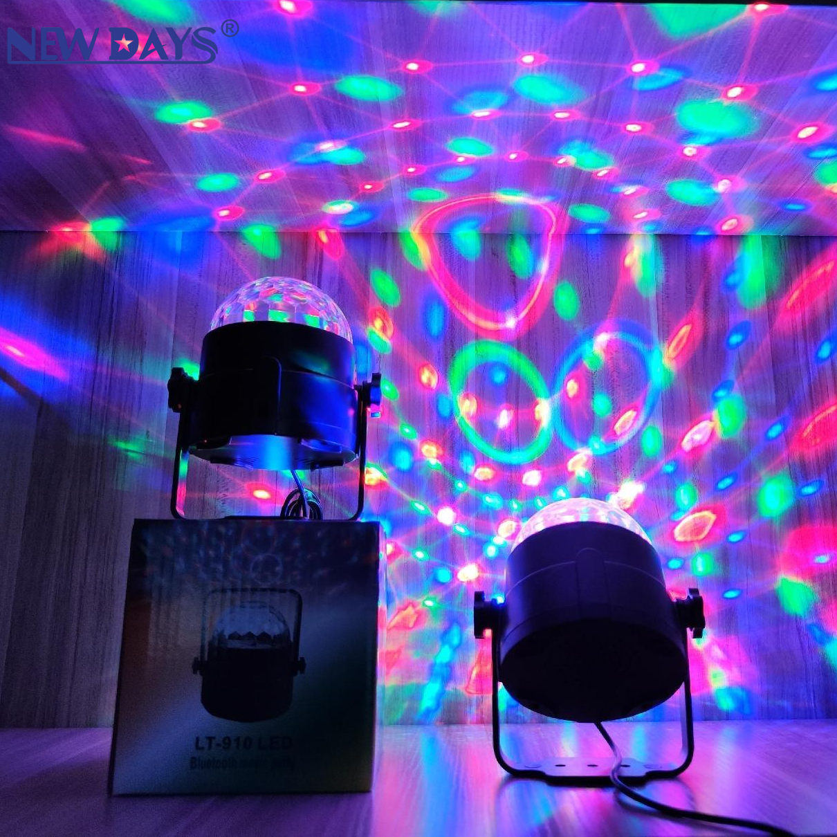 NEWDAYS marca cross border nuevo cristal bluetooth luz de escenario luz de proyección luz de la luna RGB colorido cool light portable 3D surround home ambiance light Specification image