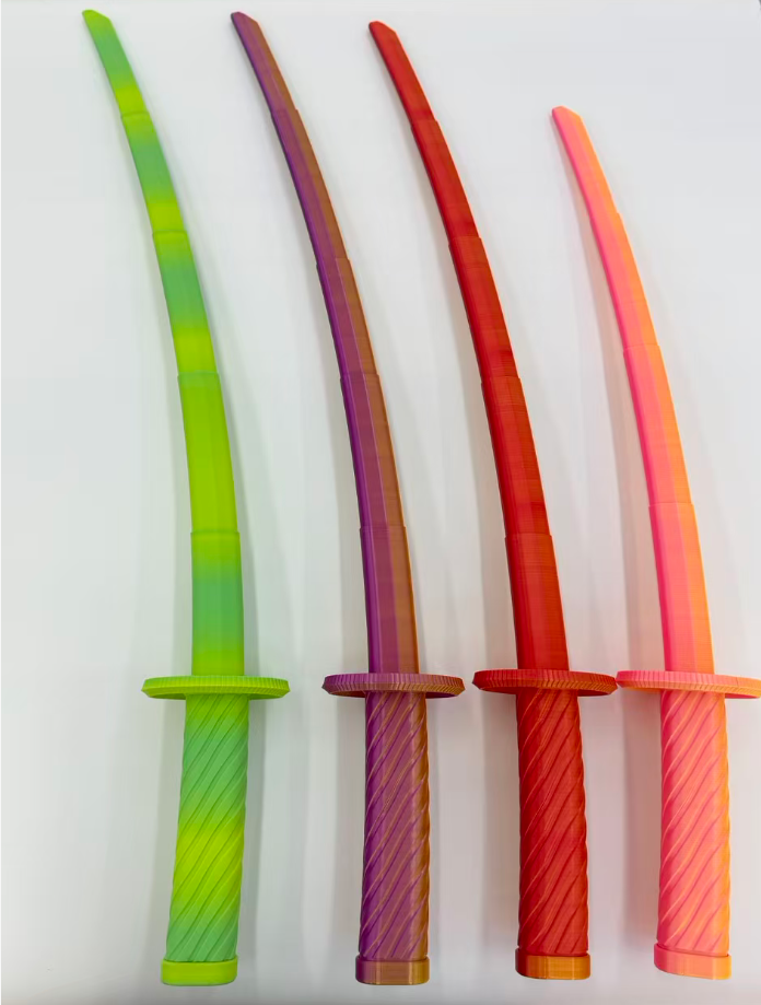 66cm3D печать катаны с телескопической разрешением на детские игрушки pic 1