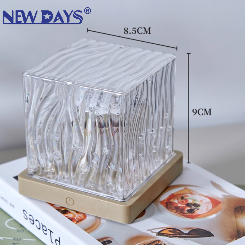 أضواء مربعة مربعة للشفق القطبي الشمالي من طراز Newwdays العابرة للحدود لمصابيح القمر RGB، مصابيح باردة محمولة ثلاثية الأبعاد تعمل على تهيئة الجو في المنزل Application Scenario