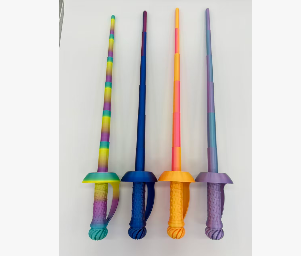 90cm3D打印伸缩剑重力伸缩剑击剑儿童玩具
