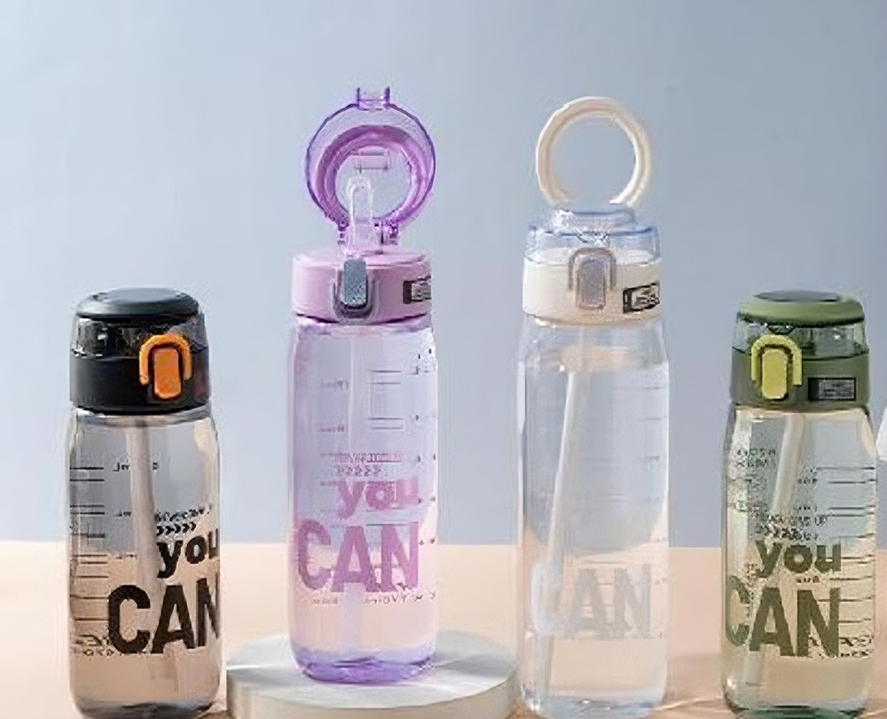 「YOU CAN励志标语吸管水杯 撞色便携防漏杯 高颜值大容量学生通勤随手杯」详情2