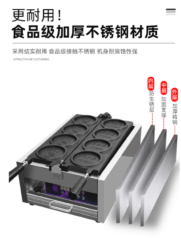 Gold coin bread machine, the same digital gold coin burning machine as in Korean dramas, Korean gold coin bread machine pic 5