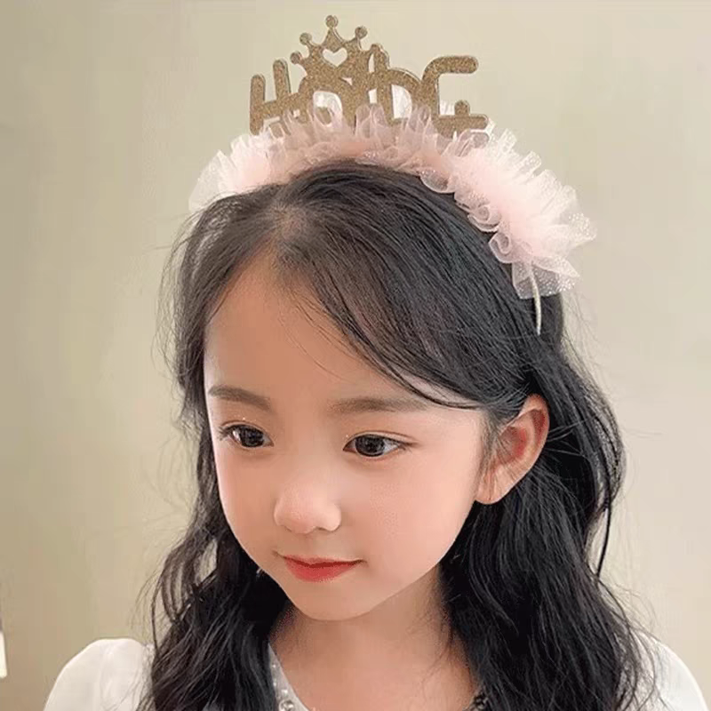 ins hairbands, text headscarves, tulles, birthday hats, cakes, party scene decorations, girls, children, photo props