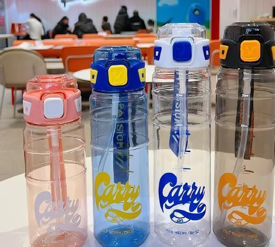 Carry潮范撞色吸管杯!按扣开盖+大容量 学生通勤高颜值随手杯详情2