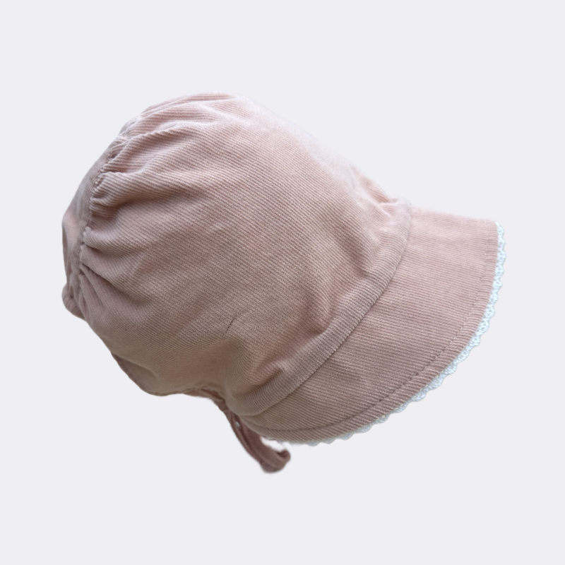 Baby pink lace-up caps are suitable for children aged 5 to 8 Specification drawing