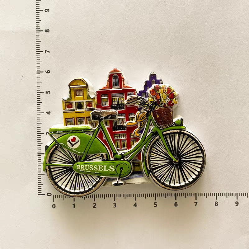 Exquisite and creative resin three-dimensional printing, colorful buildings, city fridge magnets, magnetic stickers, tourist souvenirs, three-dimensional exquisite handicrafts from Brussels, Belgium detail image 8
