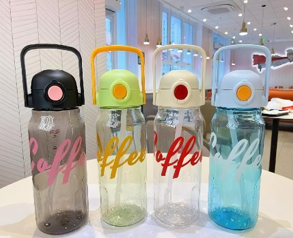 ins风渐变带吸管咖啡杯 便携高颜值男女学生随手杯 网红款大容量水杯详情2