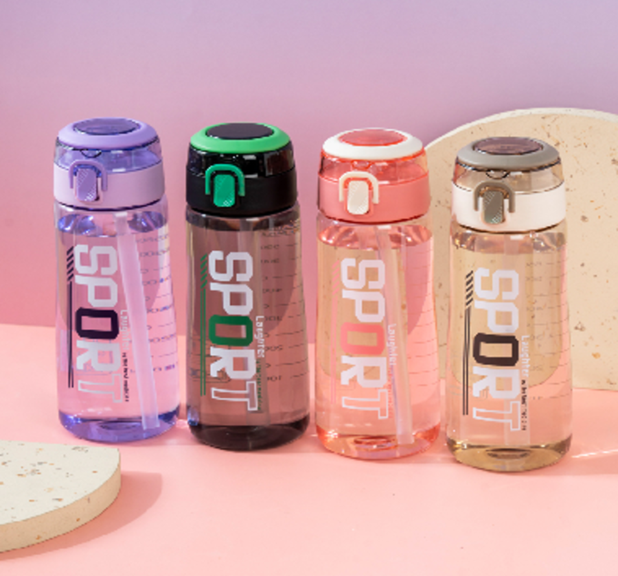 【4色可选】SPORT大容量带吸管运动水杯 食品级防摔便携学生户外健身水壶详情2