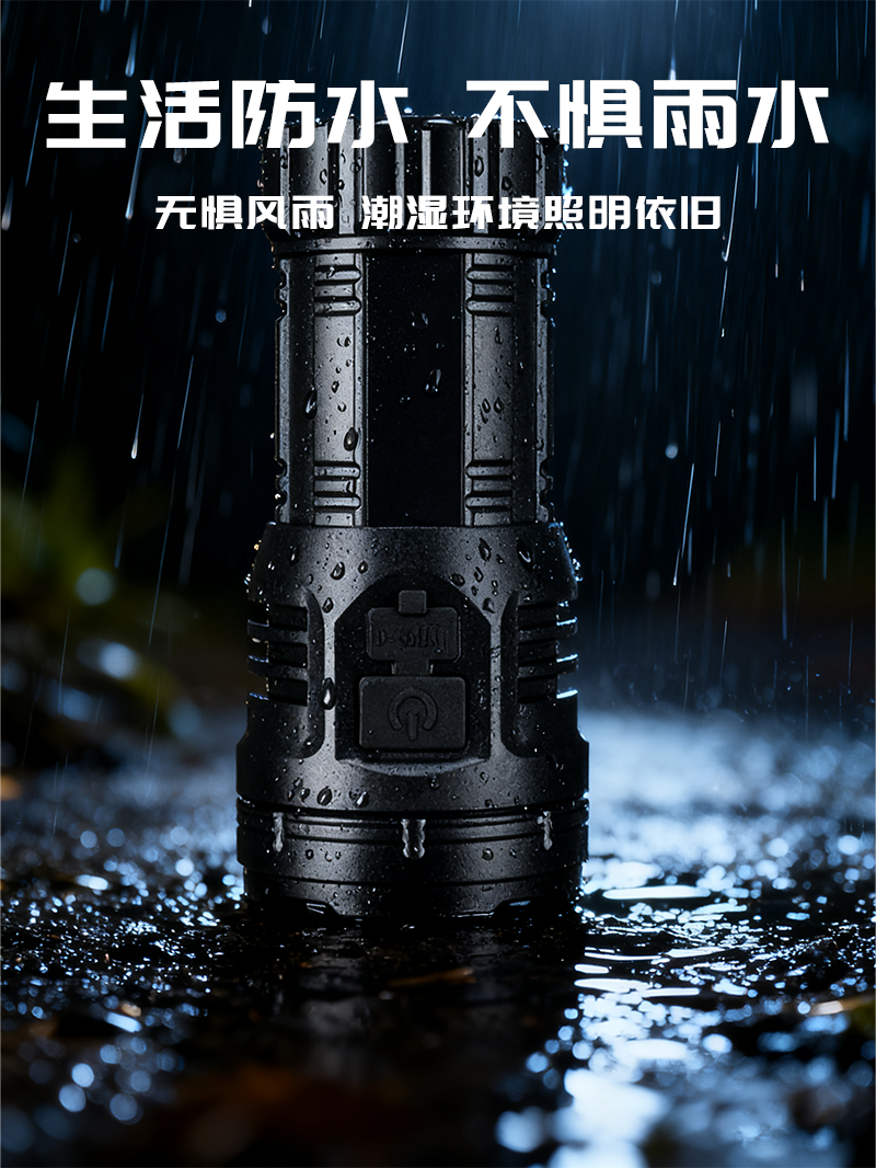 New high-intensity flashlight, long-range outdoor multi-functional portable magnetic suction ultra-bright mini long-lasting tactical flashlight pic 6