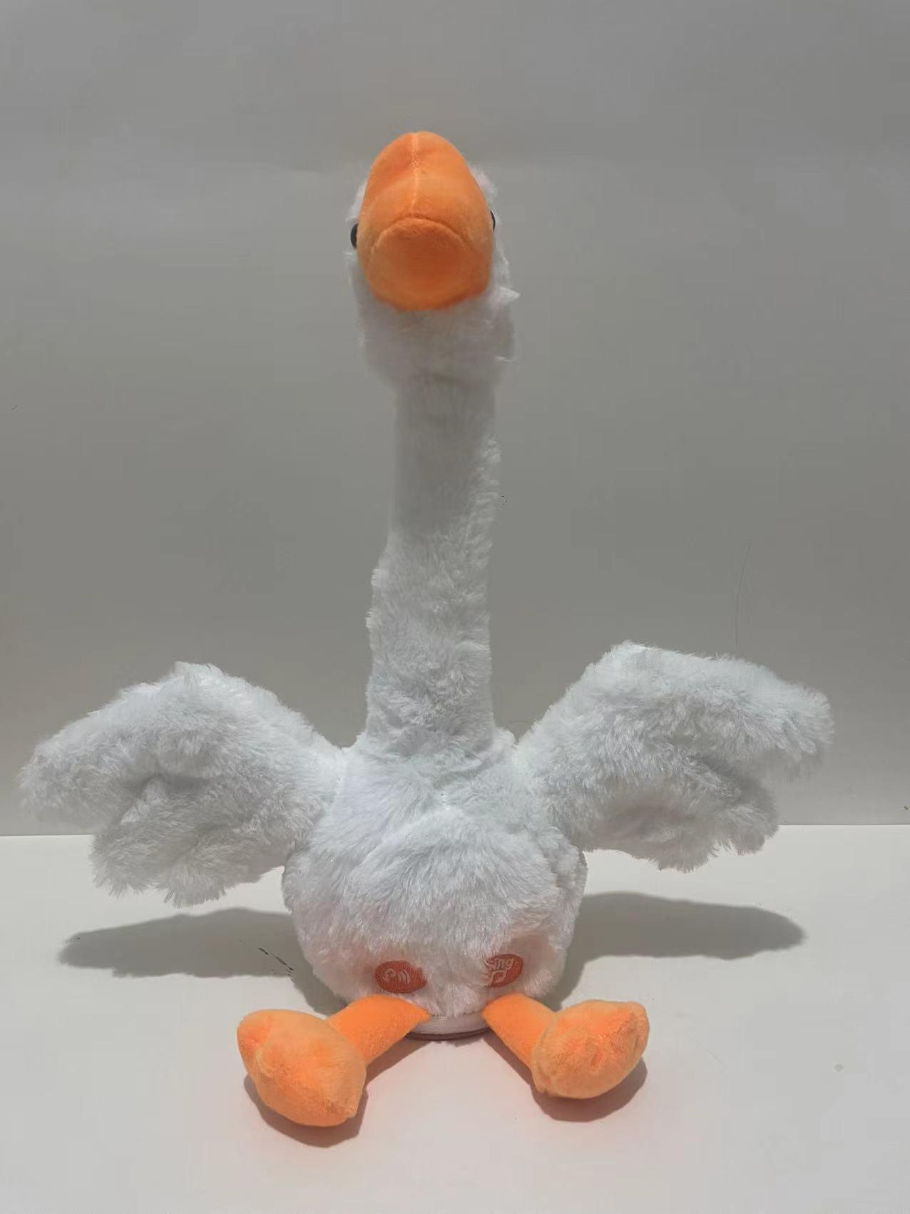 Rotating rod series big white goose electric toys, festival gifts, etc
